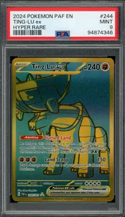 2024 PSA 9 Pokemon Paldean Fates Ting-Lu ex Hyper Rare 244/091 Card Mint - Image 1