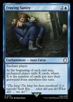MTG Fraying Sanity #175 Fallout PIP Magic the Gathering Card - NM/M, PACK FRESH - Image 1