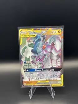 Pokemon TCG Arceus & Dialga & Palkia GX 156/236 Cosmic Eclipse Ultra Rare Card - Image 1