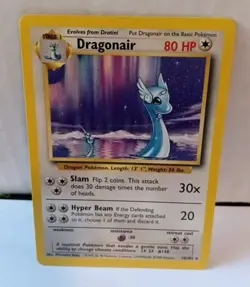 Dragonair 18/102 Base Set - Rare Pokemon Card WoTC TCG Non Holo - Image 1