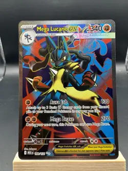 Mega Lucario EX 160/132 Full Art Ultra Mega Evolutions Pokemon Card - Image 1
