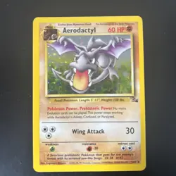 1999 Aerodactyl Pokemon Card Holo Fossil Set 1/62 WOTC - Image 1