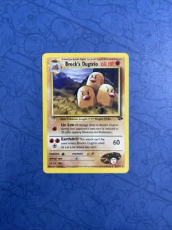 Pokemon Card Brock's Dugtrio Gym Challenge Rare 22/132 - EX / NM - Image 1
