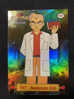 Professor Oak TV7 Foil Pokemon Card TCG Topps TV Animation - Image 1