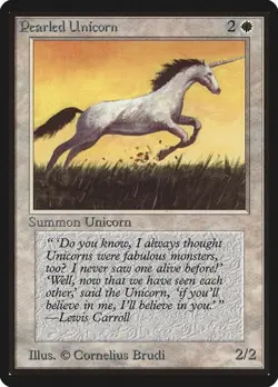 Pearled Unicorn Limited Edition Beta NM MTG - Image 1