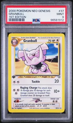 2000 POKEMON NEO GENESIS 1ST EDITION #37 GRANBULL PSA 9 - Image 1