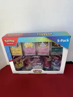 SEALED Costco Pokemon Scarlet & Violet Paldean Fates Mini Tin 5-Pack - NEW - Image 1