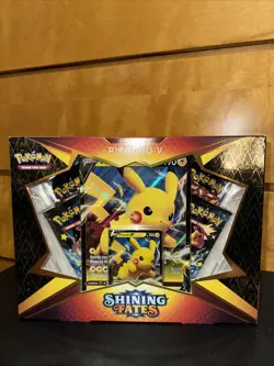 Pokemon TCG Shining Fates Pikachu V 5 Box Collection 4 Booster Pack NEW SEALED - Image 1