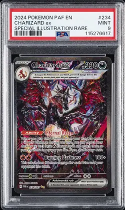 2024 POKEMON PAF EN-PALDEAN FATES SPECIAL ILLUSTRATION RARE CHARIZARD EX PSA 9 - Image 1