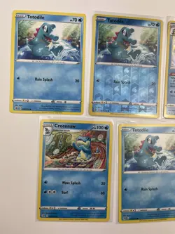 5 Lot Of Feraligatr Croconaw Tododile Pokemon TCG Reverse Holo Common - Image 2