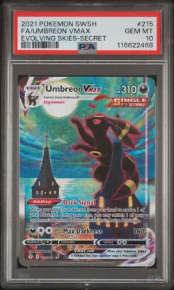 2021 POKEMON SWORD & SHIELD EVOLVING SKIES SECRET FULL ART/UMBREON VMAX PSA 10 - Image 1