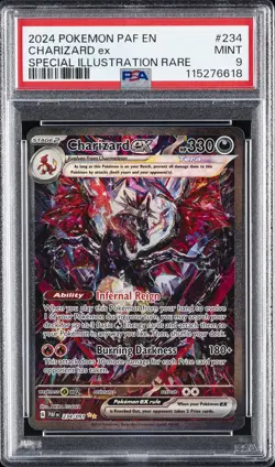2024 POKEMON PAF EN-PALDEAN FATES SPECIAL ILLUSTRATION RARE CHARIZARD EX PSA 9 - Image 1