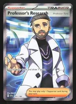 Pokemon Professor's Research 241/198 Scarlet Violet Ultra Rare Full Art Holo LP - Image 1