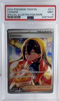 CARMINE 217/167 2024 Pokemon Twilight Masquarade En SIR PSA 9 MINT - Image 1