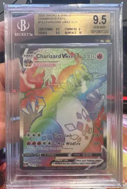 2020 Pokemon Champion's Path - 74 Charizard VMAX BGS 9.5 with Subgrades - Image 1
