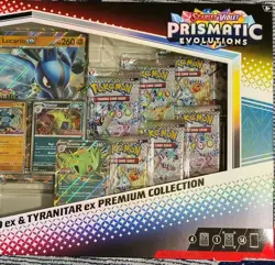 ✨Lucario & Tyranitar EX✨ {Prismatic Evolutions} Pokemon Premium Collection Box - Image 4