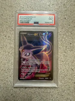 2016 Pokemon - XY Breakpoint - Espeon EX 117/122 Full Art - PSA 9 - Image 1