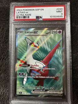 🔥PSA 9 Latias Ex 220/191 - Ultra Rare Pokemon 2024 Surging Sparks - Image 1
