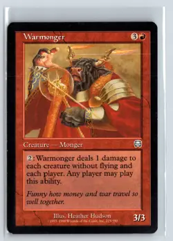 (2X) Warmonger - Mercadian Masques - MTG Magic the Gathering Card - Image 1