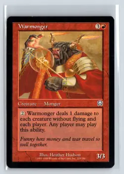 (2X) Warmonger - Mercadian Masques - MTG Magic the Gathering Card - Image 3