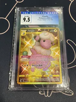 CGC Graded 9.5 Flaaffy 280/264 Fusion Strike Gold Art Pokemon Card - Image 1