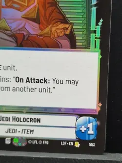 Jedi Holocron (51/264) Star Wars Unlimited SWU [LOF] Foil Near Mint Rare Card - Image 5