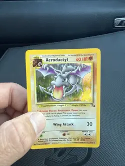 Pokemon TCG Aerodactyl Fossil Holo Rare Card 1/62 Unlimited - Image 1