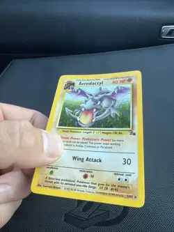 Pokemon TCG Aerodactyl Fossil Holo Rare Card 1/62 Unlimited - Image 2