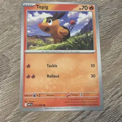 Tepig Common SV: White Flare 011/086 NM Pokemon Card - Image 1