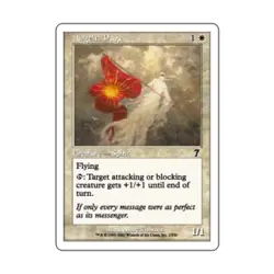 WOTC MtG 7th Ed Angelic Page (C) (Foil) EX - Image 1