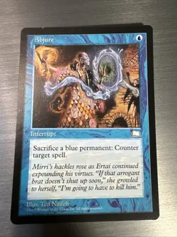 Abjure Weatherlight MTG Magic the Gathering 1997 LP/NM Condition - Image 1