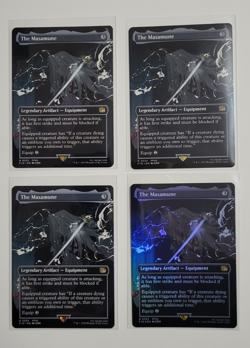 Magic MTG Final Fantasy The Masamune Borderless x3 Non Foil x1 Foil Playset Rare - Image 1
