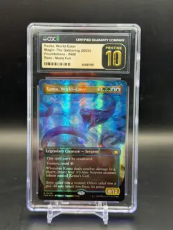 CGC Pristine 10 Koma, World-Eater Rare Mana Foil Magic MTG Foundations 0408 - Image 1