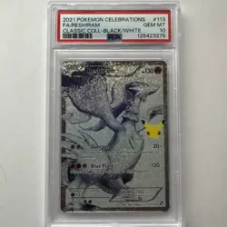 2021 Pokemon Celebrations FA/Reshiram Classic Coll-Black/White PSA 10 #113 - Image 1