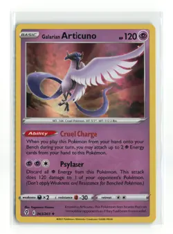GALARIAN ARTICUNO 063/203 EVOLVING SKIES HOLO RARE POKEMON TCG NM-LP - Image 1