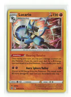 LUCARIO 079/172 BRILLANT STARS HOLO RARE POKEMON TCG NM-LP - Image 1