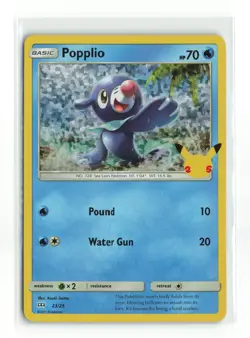 POPPLIO 23/25 25TH ANNIVERSARY MCDONALD'S PROMO HOLO POKEMON TCG LP - Image 1