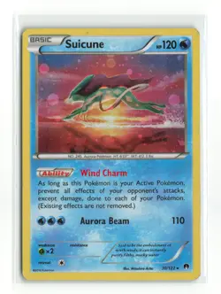 SUICUNE 30/122 COSMOS HOLO POKEMON TCG DAMAGED READ - Image 1