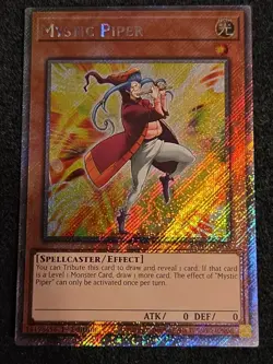 Yugioh! 1x Mystic Piper RA04-EN005 Platinum Secret Rare 1st Ed NM - Image 1