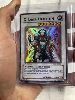 Yugioh X-Saber Urbellum 5DS2-EN043 Super Rare 1st Edition MP/LP Yu-Gi-Oh! Card - Image 1