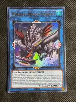 YuGiOh! - Worldsea Dragon Zealantis RA04-EN082 Ultra Rare 1st Edition Near Mint - Image 1