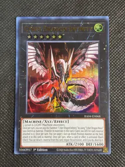YuGiOh! - Cyber Dragon Infinity RA04-EN068 Ultra Rare 1st Edition Near Mint - Image 1