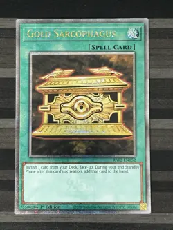 Yugioh | Gold Sarcophagus | RA02 | Quarter Century Rare | 1st Edition | NM - Image 1