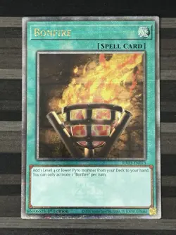 Yugioh | Bonfire | RA03 | Quarter Century Rare | 1st Edition | NM - Image 1