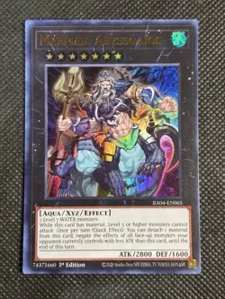 YuGiOh! - Mermail Abyssgaios RA04-EN065 Ultra Rare 1st Edition Near Mint - Image 1