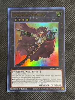 YuGiOh! - Gagaga Cowboy RA04-EN064 Ultra Rare 1st Edition Near Mint - Image 1
