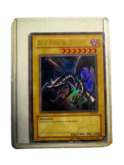YuGiOh Red-Eyes Black Dragon SDJ-001 POOR CONDITION - Image 1
