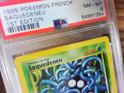 Saquedeneu (Tangela) 66/102 Graded French Base Pokemon Card - PSA 8 1st edition - Image 2