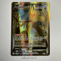 Pokemon XY Evolutions Full Art Ultra Rare Holo Card #106/108 Dragonite EX - Image 1
