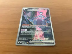 Team Rocket's Mewtwo EX 231/182 Destined Rivals Rare Brazilian Pokemon Card NM - Image 3